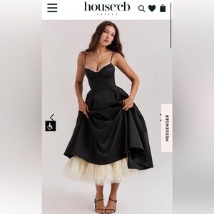 Gorgeous black tulle midi dress